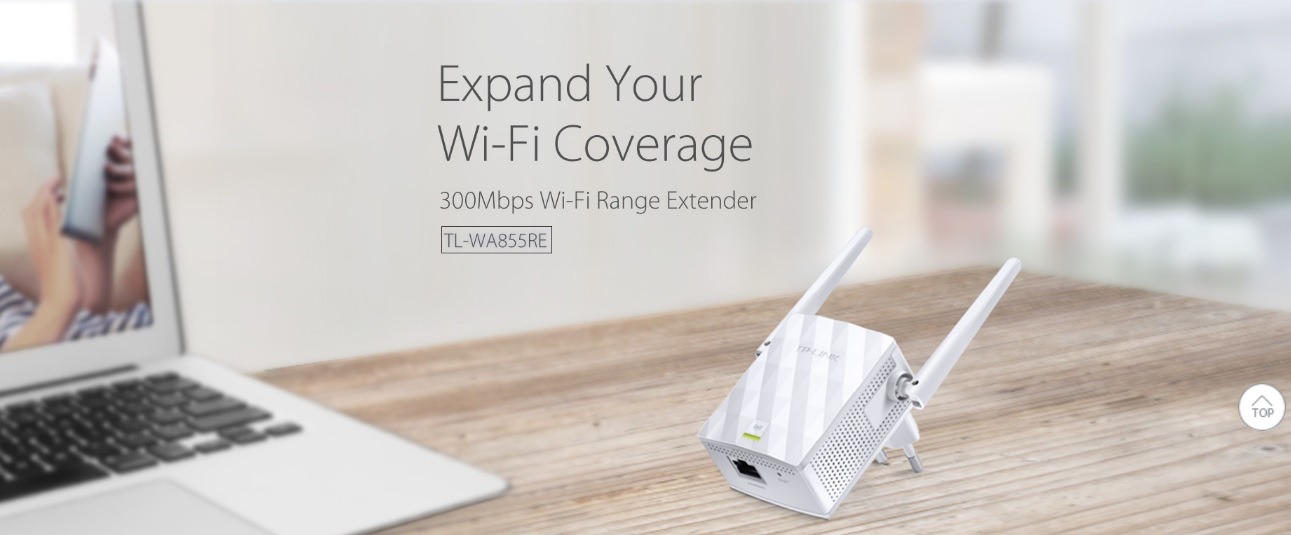 Extensor de rango Wi-Fi TL-WA855RE de 300 Mbps 